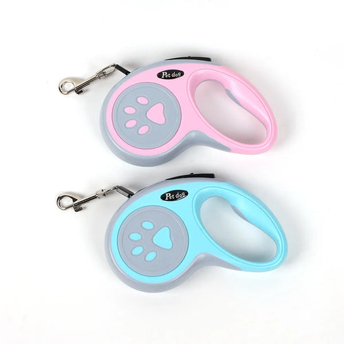 Retractable Nylon Dog Leash – 3m/5m Extending Walking Lead