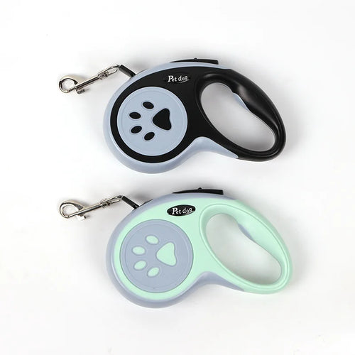 Retractable Nylon Dog Leash – 3m/5m Extending Walking Lead