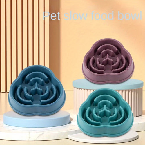 Anti-Choking Slow Feed Dog & Cat Bowl – Non-Slip Feeding Bowl