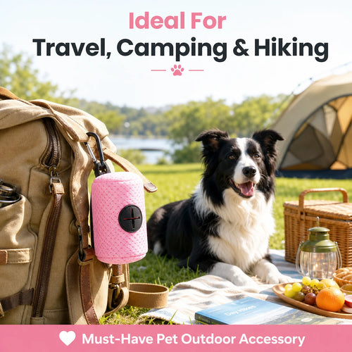 Hanging Dog Poop Bag Dispenser – Convenient Walking Bag Holder