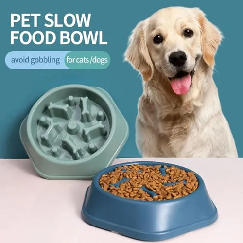 Puzzle Slow Feeder Dog Bowl – Non-Slip Anti-Choking Feeding Dish