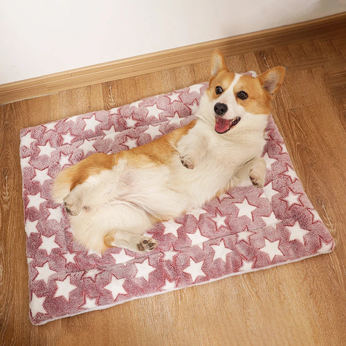Thickened Dog Bed Mat Warm Machine Washable Blanket for Puppies and Cats