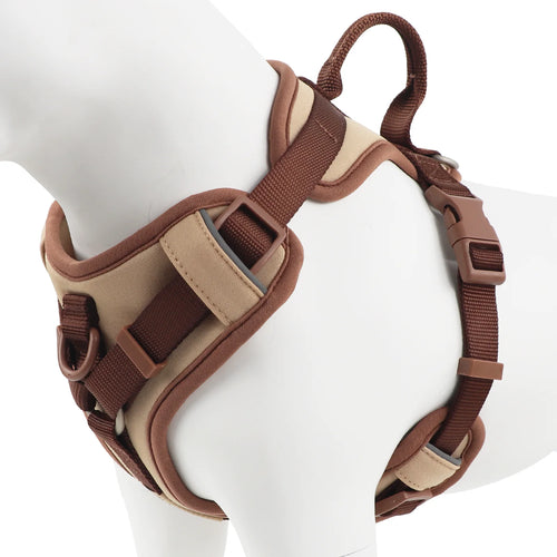 Luxury Chocolate No-Pull Dog Harness for Small, Medium, Large Dogs