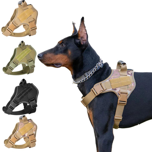 Tactical Training Vest Dog Harness – Reflective Quick-Release Fit