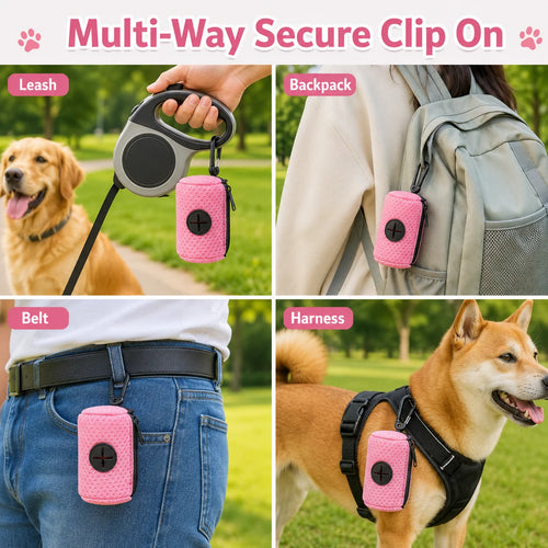 Hanging Dog Poop Bag Dispenser – Convenient Walking Bag Holder