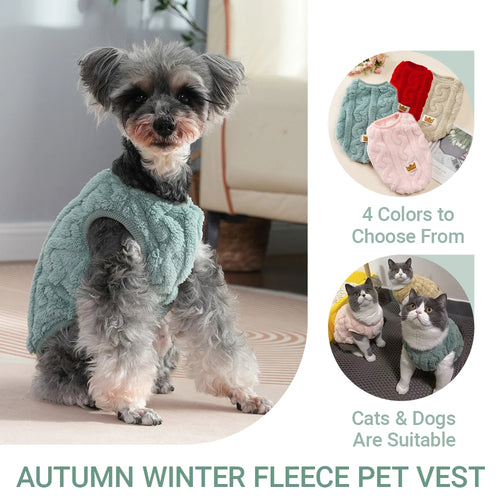 Warm Fleece Sweater for Cats & Small Dogs - Cozy Winter Sweatshirt