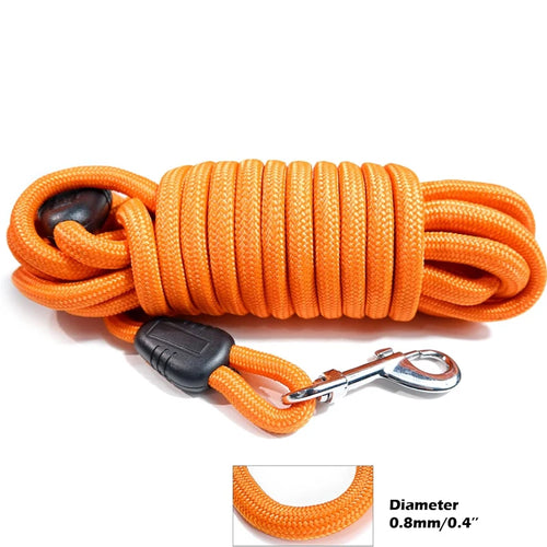 5m ~ 15m Heavy Duty Nylon Long Line Training Leash for Medium & Large Dogs