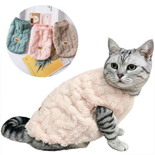 Warm Fleece Sweater for Cats & Small Dogs - Cozy Winter Sweatshirt