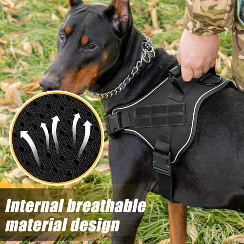 Tactical Training Vest Dog Harness – Reflective Quick-Release Fit