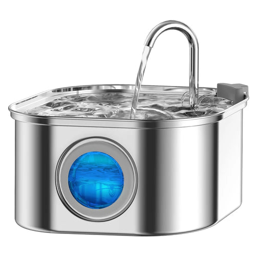 3.2L Stainless Steel Automatic Pet Water Dispenser with Visual Window