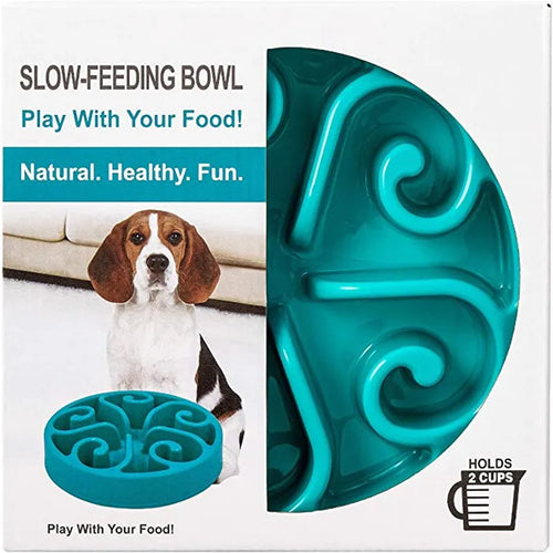COOYOMOO Anti-Gulping Slow Feeder Dog Bowl – Fun Maze Design