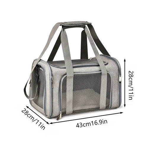 Collapsible Travel Pet Carrier for Cats & Dogs up to 15 Lbs
