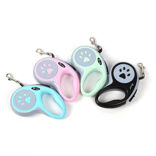 Retractable Nylon Dog Leash – 3m/5m Extending Walking Lead