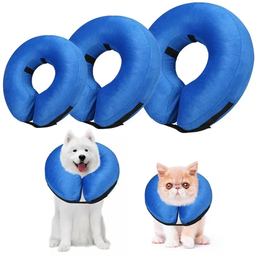 Inflatable Pet Recovery Collar After Surgery - Soft, Comfortable Cone Alternative