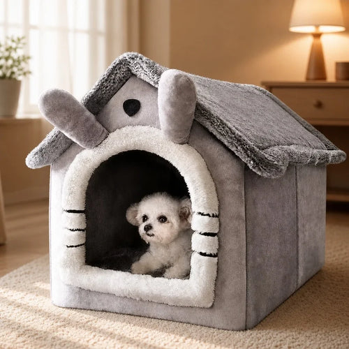 All-Season Pet Tent Bed – Soft Cushion for Cats & Small Dogs