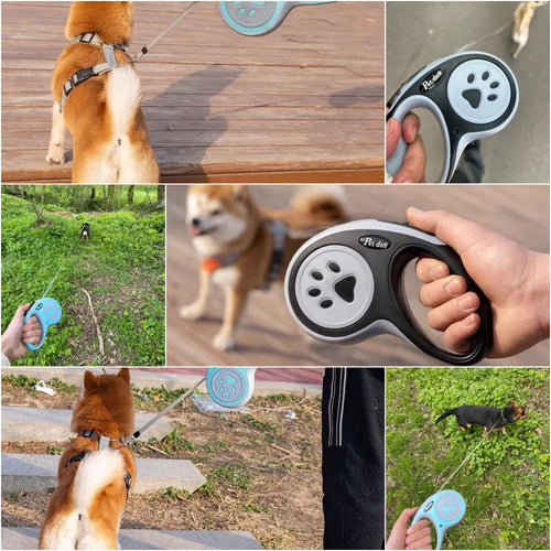 3m 5m Strong Retractable Nylon Dog Leash for Small, Medium, and Large Dogs