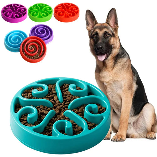 COOYOMOO Anti-Gulping Slow Feeder Dog Bowl – Fun Maze Design
