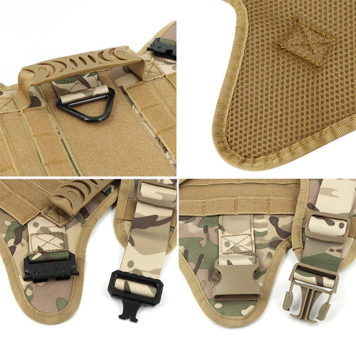 Tactical Dog Harness with MOLLE System – Heavy-Duty Large Dog Vest