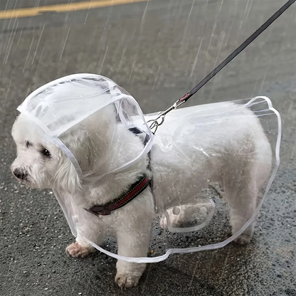 Clear Waterproof Dog Raincoat – Small & Medium Breed Rain Jacket