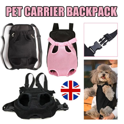 Legs-Out Pet Carrier Backpack - Adjustable Travel Bag for Dogs & Cats
