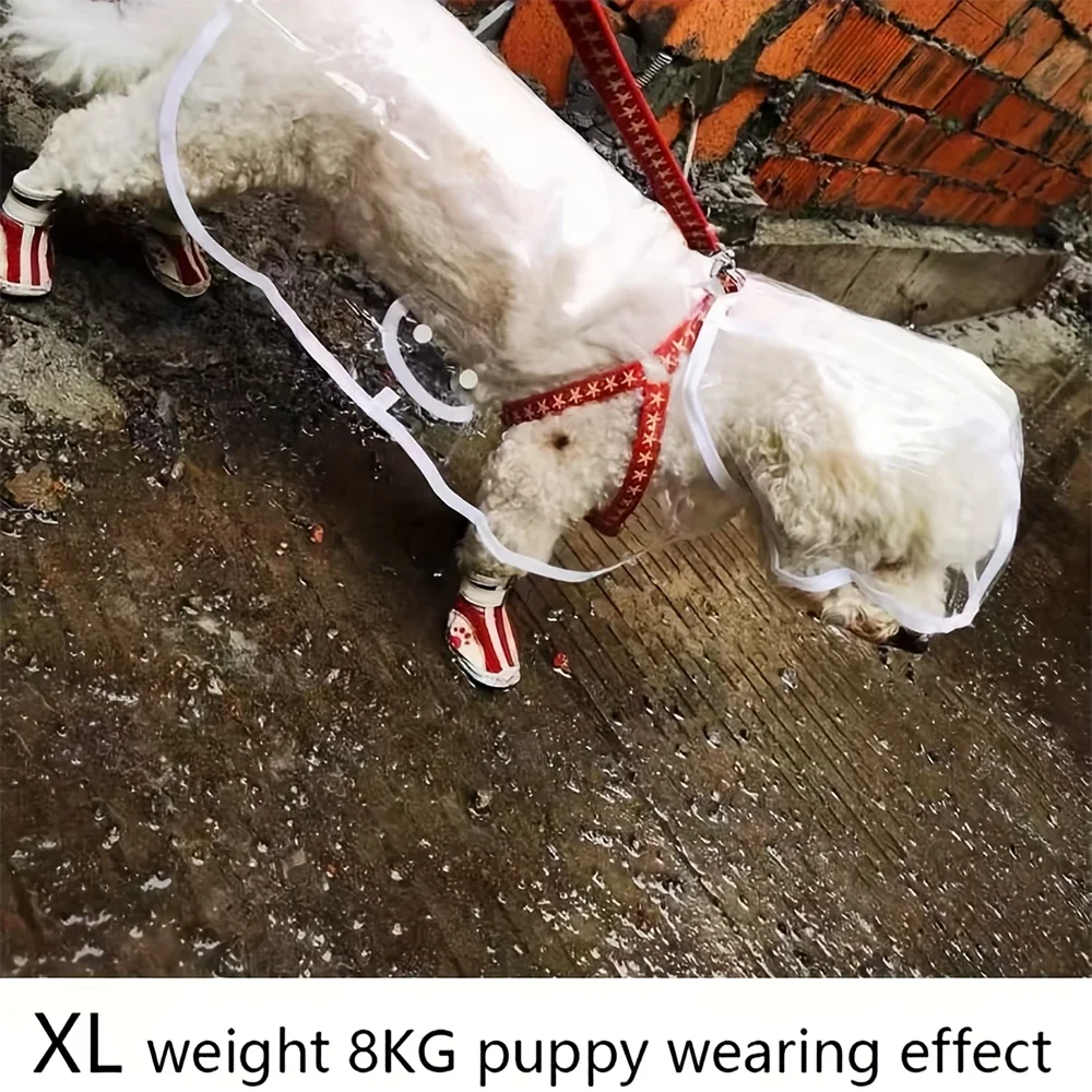 clear waterproof dog raincoat – small & medium breed rain jacket