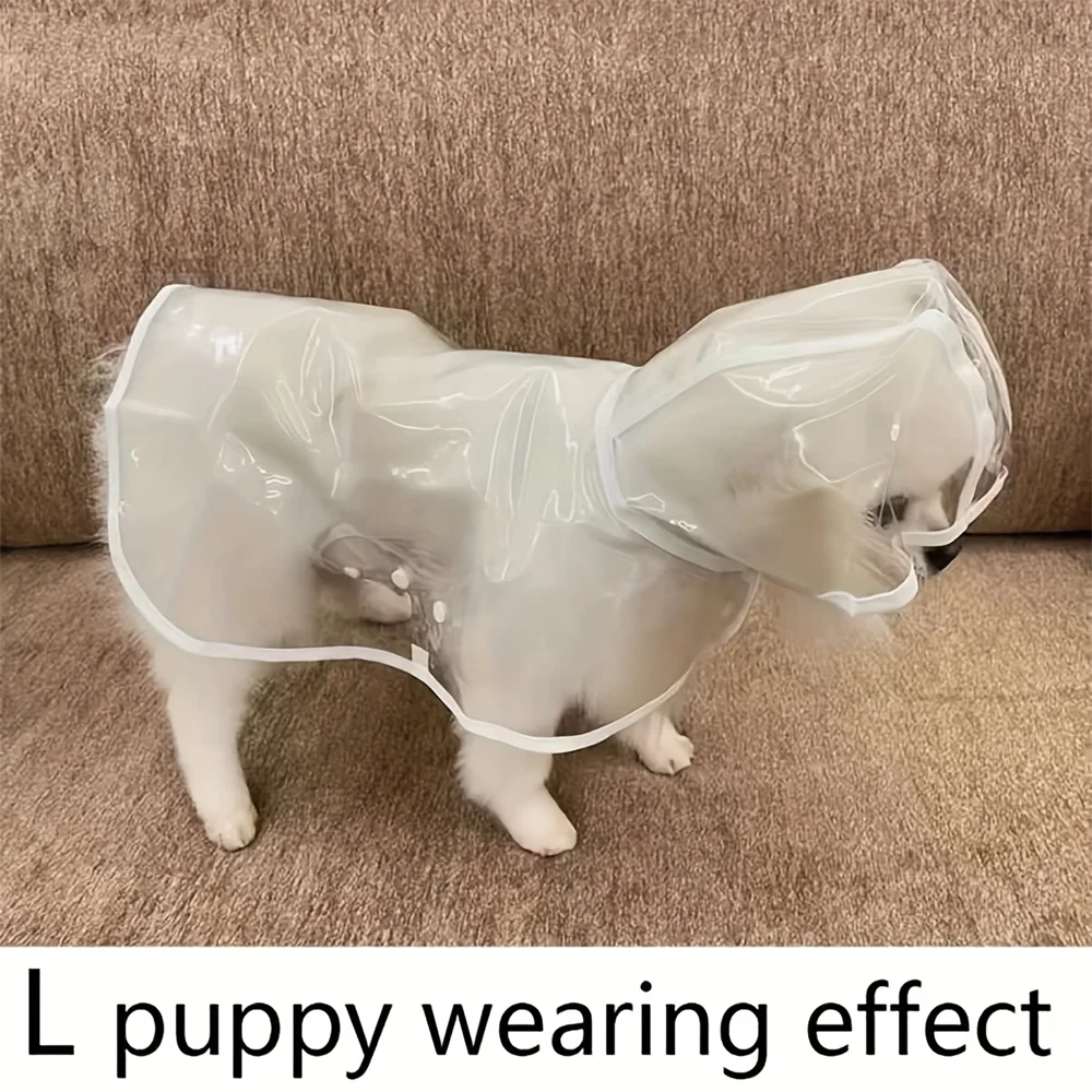 clear waterproof dog raincoat – small & medium breed rain jacket