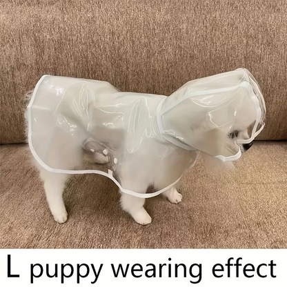 Clear Waterproof Dog Raincoat – Small & Medium Breed Rain Jacket