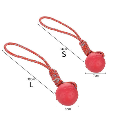 Durable Rubber Bounce Ball - Bite-Resistant Dog Toy for All Sizes