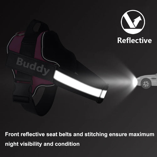 Personalized Reflective Dog Harness – No-Pull Vest for Walking