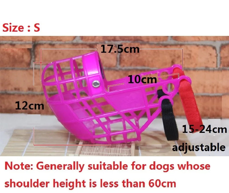 adjustable basket muzzle for dogs – breathable anti-bite mask