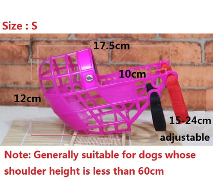 Adjustable Basket Muzzle for Dogs – Breathable Anti-Bite Mask