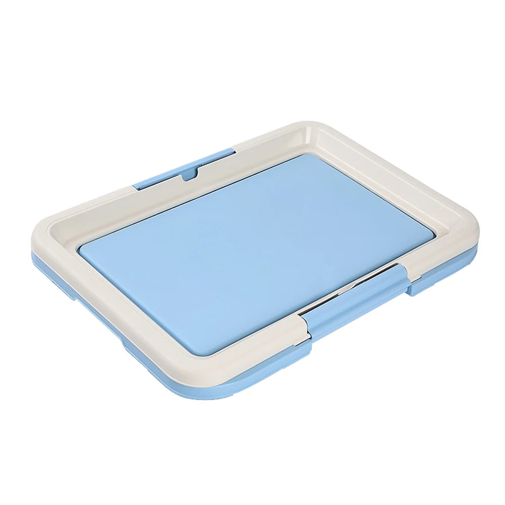 portable indoor dog potty tray with puppy pad holder, small pets