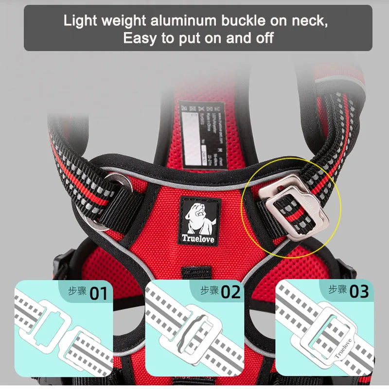 no-pull nylon dog harness | adjustable front vest for all dogs