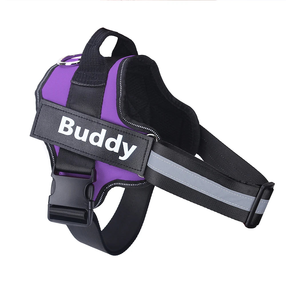personalized reflective dog harness – no-pull vest for walking