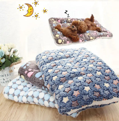 Thickened Soft Fleece Dog Bed Mat Warm Pet Blanket for Dogs and Cats