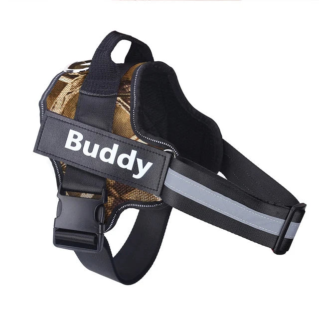 personalized reflective dog harness – no-pull vest for walking