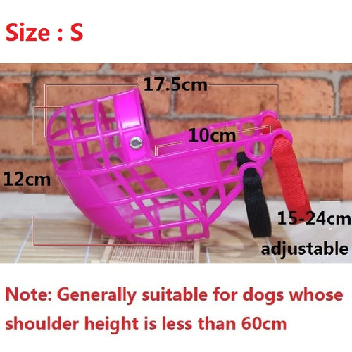 Adjustable Basket Muzzle for Dogs – Breathable Anti-Bite Mask