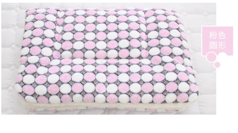thickened soft fleece dog bed mat warm pet blanket for dogs and cats