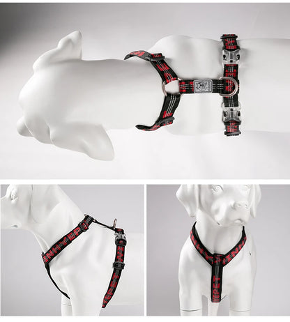 Padded Nylon Pet Harness Vest for Outdoor Walking, Running, Climbing