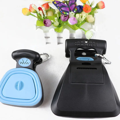 Foldable Dog Poop Scooper with Waste Bags for Easy Cleanup