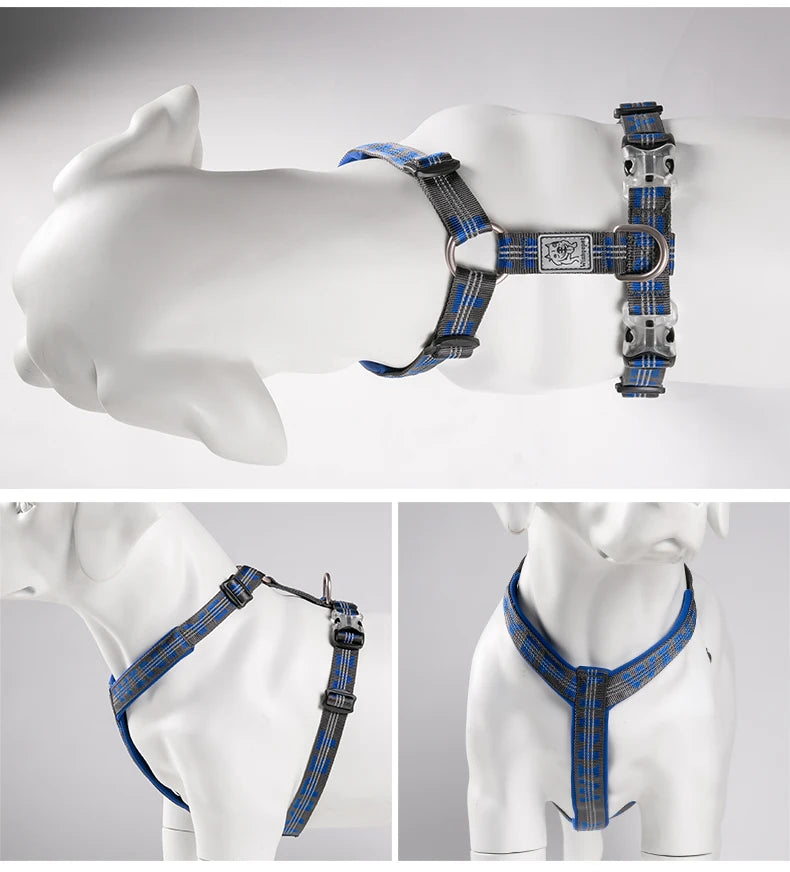 padded nylon pet harness vest for outdoor walking, running, climbing