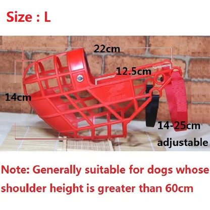 Adjustable Basket Muzzle for Dogs – Breathable Anti-Bite Mask