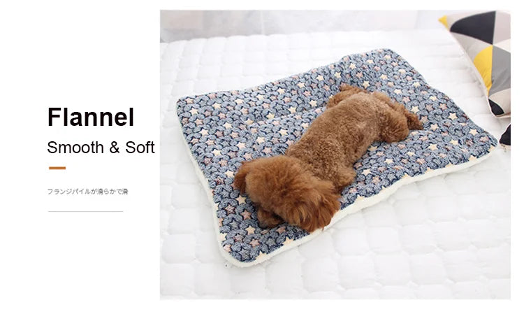 thickened soft fleece dog bed mat warm pet blanket for dogs and cats