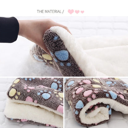 Thickened Soft Fleece Dog Bed Mat Warm Pet Blanket for Dogs and Cats