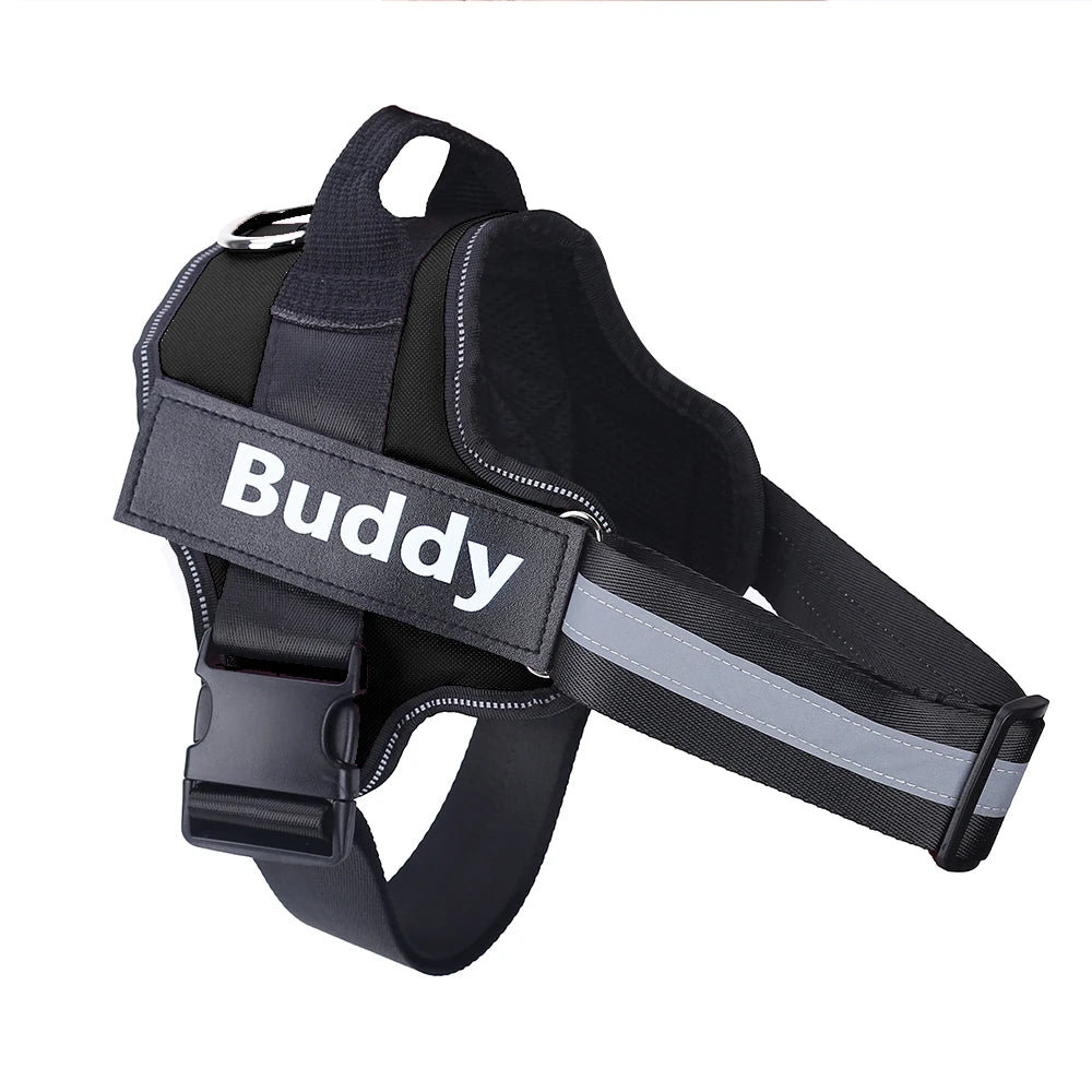 personalized reflective dog harness – no-pull vest for walking