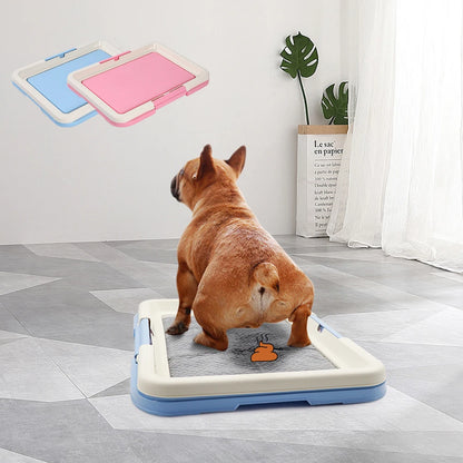 Portable Indoor Dog Potty Tray with Puppy Pad Holder, Small Pets