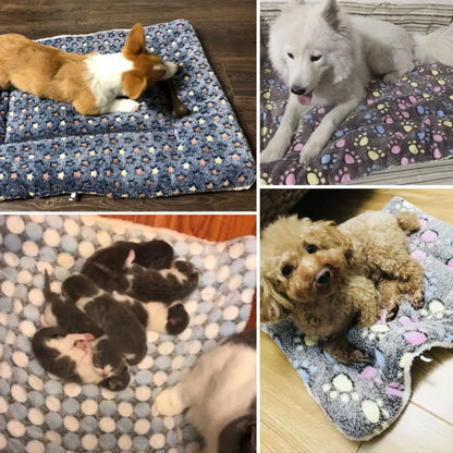 Thickened Soft Fleece Dog Bed Mat Warm Pet Blanket for Dogs and Cats
