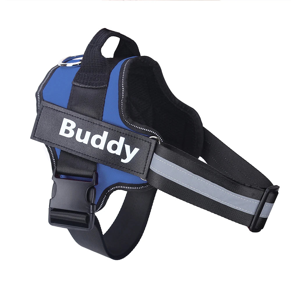 personalized reflective dog harness – no-pull vest for walking