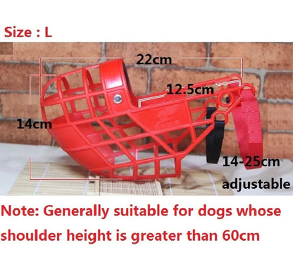 Adjustable Basket Muzzle for Dogs – Breathable Anti-Bite Mask