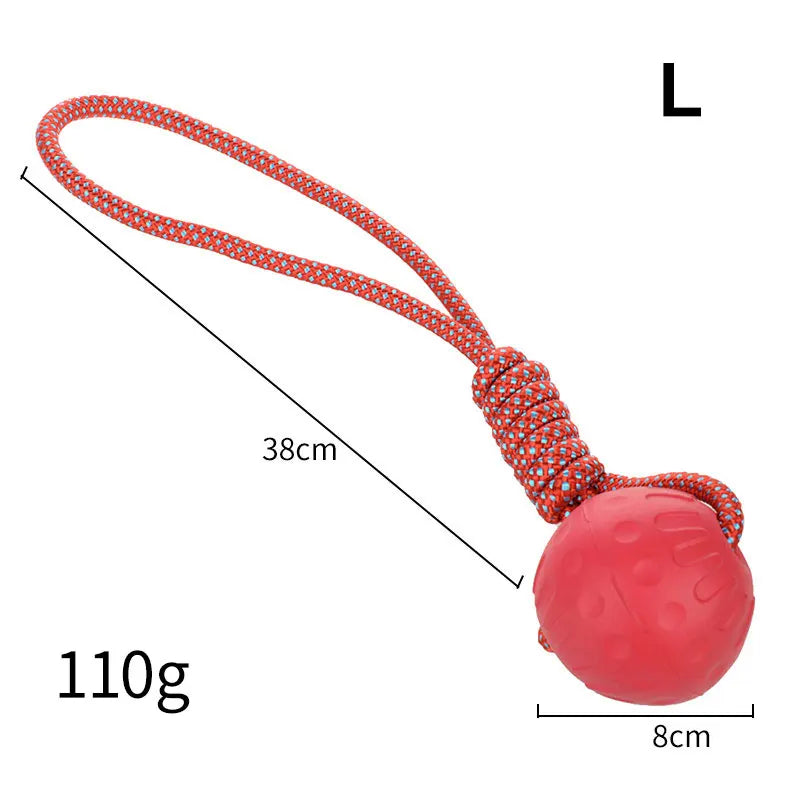 durable rubber bounce ball - bite-resistant dog toy for all sizes